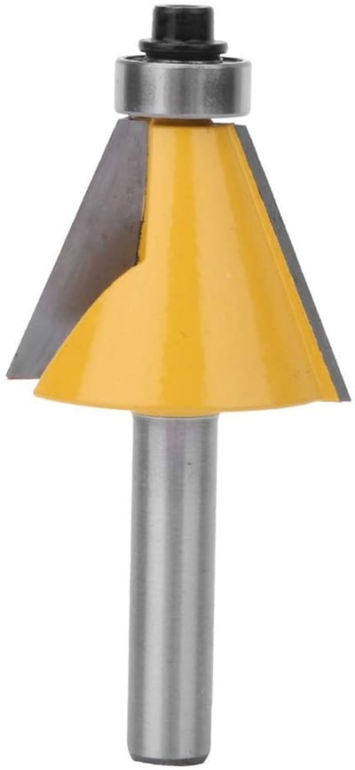 Allecto - Bit de Routeur - Frees voor houtbewerking - 8 mm tige - Chanfrein en groef - Precisie en duurzaamheid - Geschikt voor professioneel gebru..