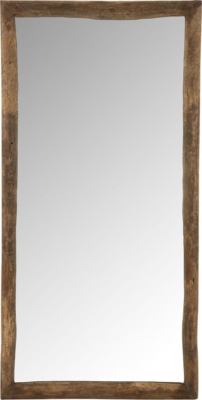 J-Line spiegel Rechthoek - hout - bruin - large - 90 x 176 cm