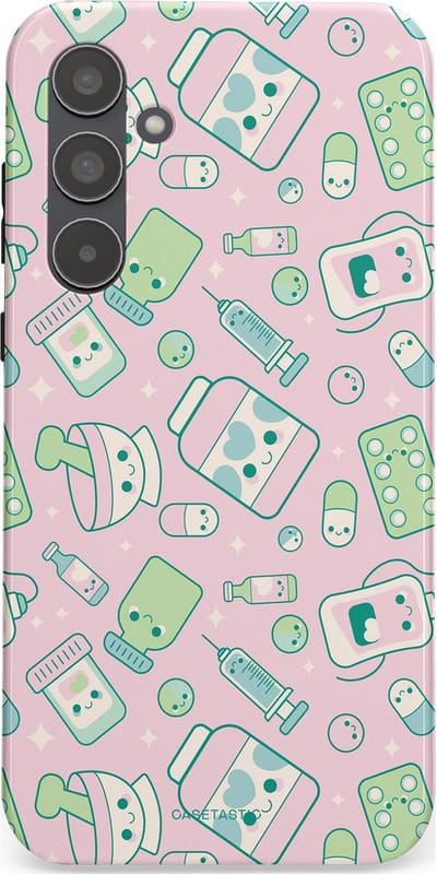 Casetastic Hoesje Geschikt voor Samsung A55 - Stijlvolle Beschermende Duo-layer Case - Geneeskrachtig Roze