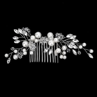 Elegante Haarspelden voor Bruidskapsels met Bloem en Verstelbare Kristallen - Vintage Strass Hoofdsieraad voor Dames met Opgestoken Haar