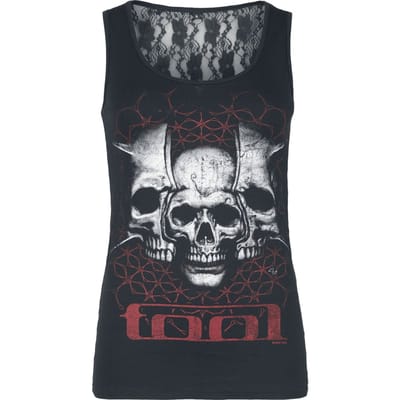 Tool Top - Skulls - S tot XXL - voor Vrouwen - zwart