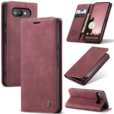 CaseMe Hoesje - Geschikt voor Google Pixel 9a Hoesje - CaseMe 013 Book Case - Bordeaux
