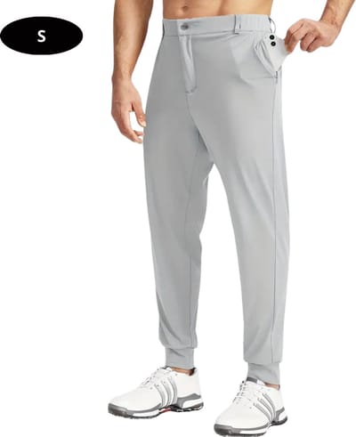 Bovista Golfbroek Heren - Golfkleding - Golfen - Golf Accessoires - Nette Pantalon - Lichtgrijs S - Maat 46