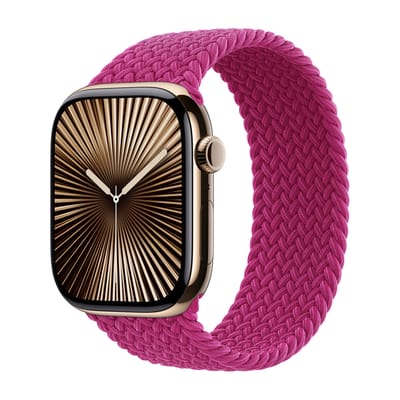 Apple Gevlochten solobandje voor de Apple Watch | 38/40/41/42 mm - Maat 0 - Magenta