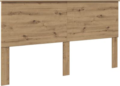 Hoofdbord Hout - Bed Hoofdeinde - Slaapkamer Decoratie - Afgeronde Achterkant - 203 x 100 cm - Artisan Eiken