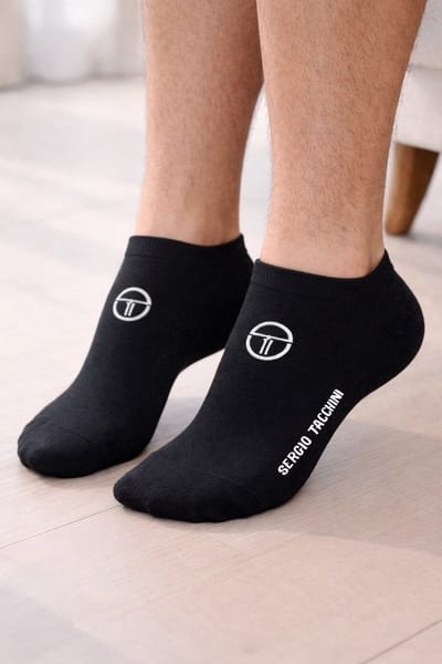 Sergio Tacchini Sneakersokken 6-Pack – Zachte Katoenen Lage Sokken – Ademend & Perfecte Pasvorm – 43-46