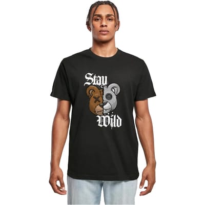 Mister Tee - Stay Wild Heren Tshirt - S - Zwart