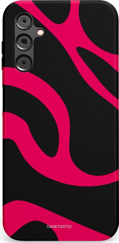 Casetastic Hoesje Geschikt voor Samsung A14 (5G/4G) - Stijlvolle Beschermende Duo-layer Case - Hotpink Camoprint