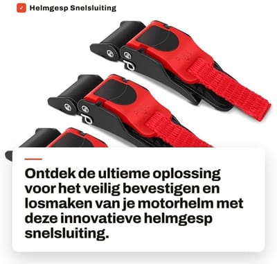 Dailygoods- Helmgesp Snelsluiting - 3-delige Helmriem - Verstelbaar Ontkoppel Systeem - Snelheidsclip - Kinband - Hoogwaardige Kwaliteit - Helmclip