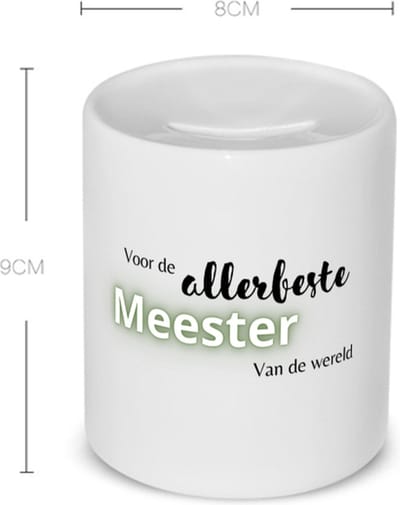 Akyol - voor de allerbeste meester van de wereld Spaarpot - Meester - de beste meester - meester - verjaardagscadeau - verjaardag - cadeau - afscheidscadeau - geschenk - leuke cadeau - kado - gift - meesterdag - 350 ML inhoud