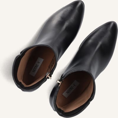 Notre-V 8560 Enkellaarsjes - Enkelboots met rits - Dames - Zwart - Maat 40