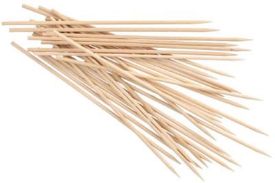 1000 Sjasliekstokjes, hout pure Ø 3,5 mm · 20 cm