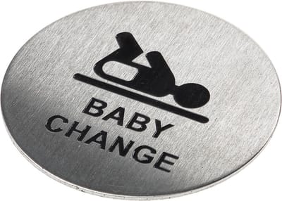 Pictogram rvs zelfkl. 75mm babykamer