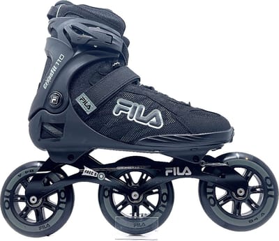 Fila Crossfit 110 tri-skates zwart met soft boots en 110mm wielen