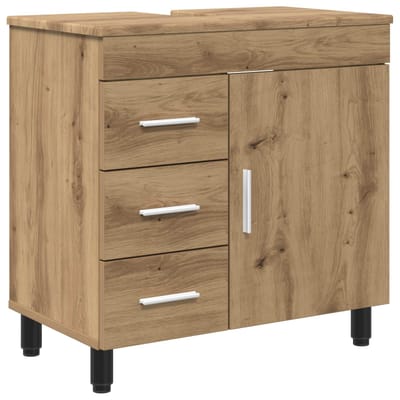 vidaXL - Badkamer - vaniteitsunit - Artisanaal - eiken - 60 - x - 35 - x - 60 - cm