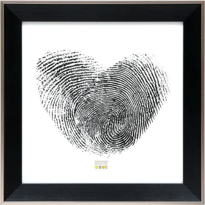 Deknudt Frames fotolijst S45FE2 - zwart - zilver buitenrand - 13x13 cm