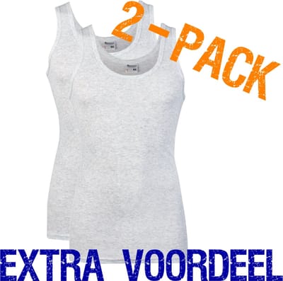 Beeren heren hemd - maat XXL - 2-pack - grijs melee