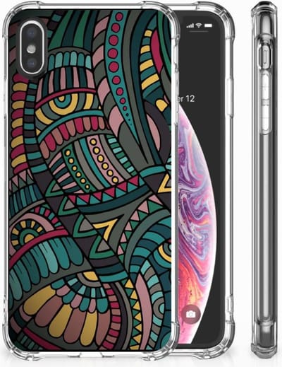 Apple iPhone X | Xs Doorzichtige Silicone Hoesje Aztec