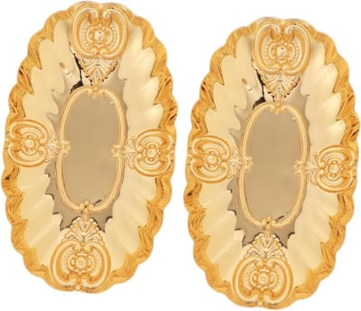 Sieradenbakjes Metaal - Decoratieve Dienbladen - Sieraden Organiseren - Vintage Gegraveerd Design - 15x9x3 cm - Goud