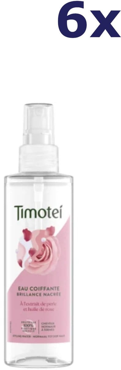 6x Timotei styling water brilliance nacree 150ml
