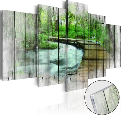 Schilderijen Op Canvas - Afbeelding op acrylglas - Forest of Secrets [Glass] 200x100 - Artgeist Schilderij