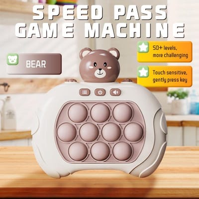 Elektronische Snel Indrukken Bubble Spel Handvat Speelgoed Pop-Up Licht Fidget Plezier Puzzel Anti-Stress Spel Machine Speelgoed Cadeaus Voor Kinderen Volwassenen gray