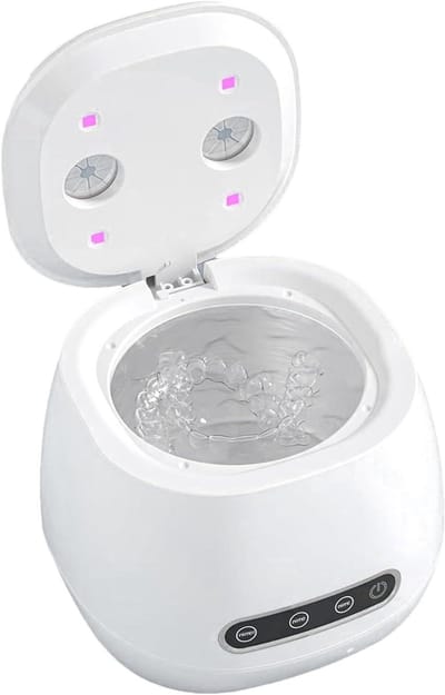 Reinigingsapparaat - Ultrasoon UV - Hygiënisch Reinigen - Dubbel Reinigingssysteem - 200 ml Tank - Wit