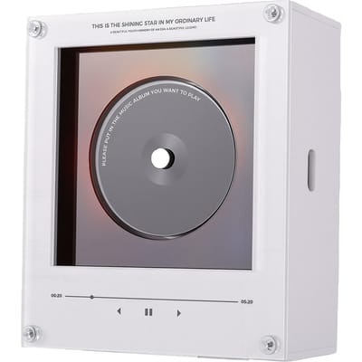 Aimants de réfrigérateur musicaux avec lecteur de disques NFC Ensemble Lecteur de musique 256G avec lumière pour réfrigérateur Bureau Musical Unique gray