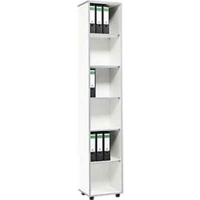 Schäfer Shop  Select Open kast MOXXO IQ, hout, 6 vakken, 6 ordnerhoogten, B 401 x D 362 x H 2168 mm, wit