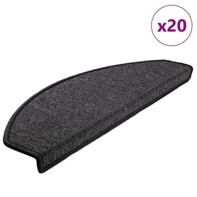 vidaXL - Trapmatten - 20 - st - 65x24x4 - cm - Antraciet - Halfrond - Groot