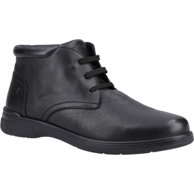 Hush Puppies Malcolm Leder Heren Zwart Laarzen
