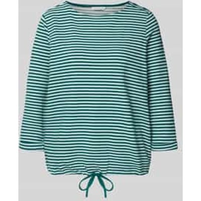 Tom Tailor - Shirt met lange mouwen en knoopdetails - Maat XS - mint green regular stripe