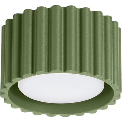 Sollux Lighting Plafondlamp Aura - Gx53 - olijfgroen - aluminium - 10x10x6cm
