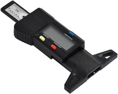 Dapetz® Bandenloopvlakdieptemeter digitale band loopvlak dieptemeter bereik op 0-25,4 mm met groot lcd-scherm inch/mm verstelbare loopvlak diepte meetgereedschap voor motorfiets autobusje band