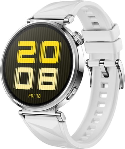 Siliconen bandje - geschikt voor Garmin Venu 2s / 3s / 4 (41mm) / Vivoactive 4s / Forerunner 255s / 265s - Huawei Watch GT 5 Pro - 42mm / GT 6 / GT 5 / GT 4 - 41mm - wit