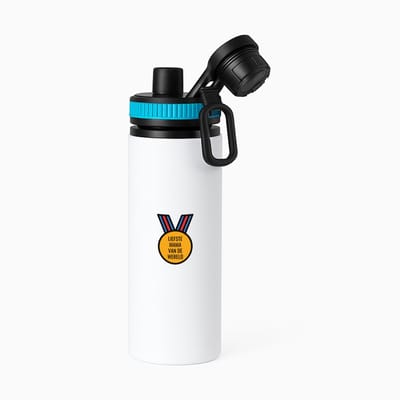 Hacebo® - liefste mama van de wereld waterfles met draaidop blauw - Mama - de liefste moeder - Moeder cadeautjes - moederdag - verjaardagscadeau - verjaardag - cadeau - geschenk - kado - gift - moeder artikelen - water fles - 850ML