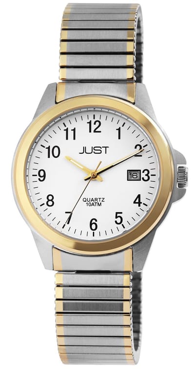 JUST Herenhorloge roestvrij staal Roswin, datumweergave