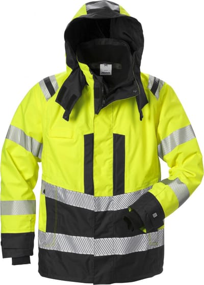 Fristads Hi Vis Airtech® Shelljack Klasse 3 4515 Gtt - Hi-Vis geel/zwart - 2XL