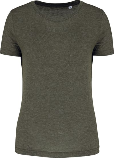 PROACT® Damessport-T-shirt triblend met ronde hals PA4021 - Dark Khaki Heather - XS
