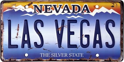 Signs-USA - Souvenir kentekenplaat nummerbord Amerika - verweerd - 30,5 x 15,3 cm - Las Vegas - Nevada