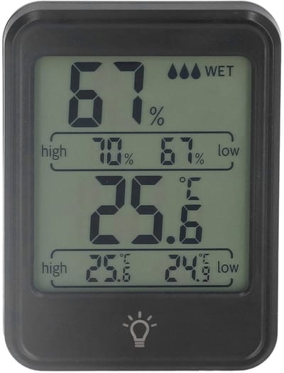 Golden crown - Vochttemperatuurmeter - Digitale Thermometer - Hoge Nauwkeurigheid - Compact Formaat - Hygrometer - Vochtigheid en Temperatuur Metingen -...