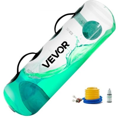 VEVOR Watergewichten Aquabag Training Power Bags, 22,68 kg Verstelbare draagbare fitnessapparatuur voor stabiliteit en totale lichaamstraining, voor evenwichtstraining, sportschooloefeningen, transparant