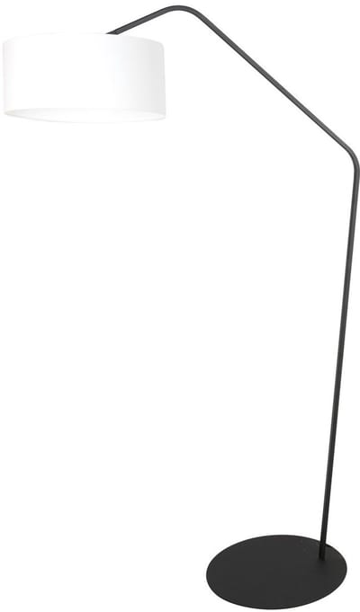 Anne Lighting - vloerlamp - ZigZag - wit zwart - metaal - booglamp - E27 - 4244ZW