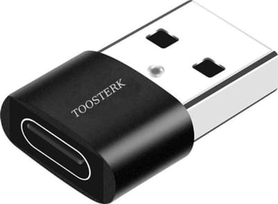 Toosterk USB Type-C Adapter - USB 3.1 Type C Vrouwelijke Converter naar USB 3.0 Type A Male. Ondersteunt gegevensoverdracht met hoge snelheid en opladen | Zwart