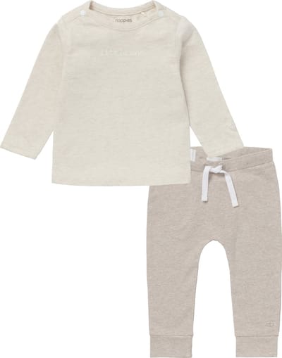 Noppies - Kledingset - 2delig - Broek Melissa Taupe - Shirt Hester Oatmeal - Maat 50