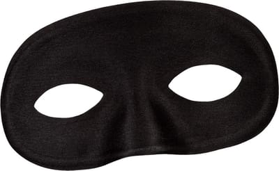 Boland - Masker Basic zwart Zwart - Volwassenen - Showgirl - Halloween en Horror- Glitter and Glamour