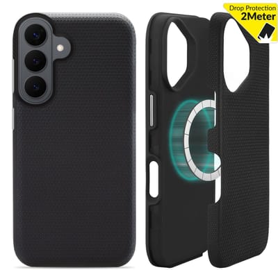 My Style Hoesje geschikt voor Samsung Galaxy S26 Plus MagSafe Telefoonhoesje Hardcase | My Style Tough Backcover Shockproof | Geschikt voor MagSafe | Geschikt voor Draadloos Opladen met Magnetische Ring | Geschikt voor MagSafe Case - Zwart