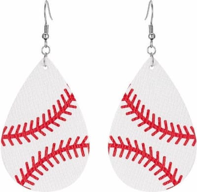 Fako Bijoux® - Oorbellen - Druppel - Kunstleer - Softbal