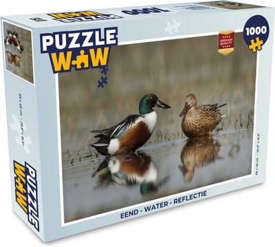 Puzzel Eend - Water - Reflectie - Legpuzzel - Puzzel 1000 stukjes volwassenen