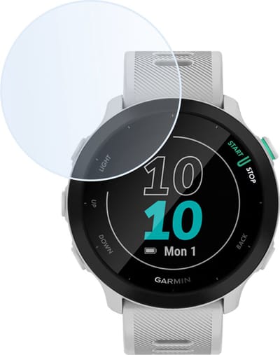 Screenprotector Geschikt voor Garmin Forerunner 45 - Extra Sterk - Tempered Glass - Gehard Glas - Beschermglas Screen Cover - Bescherm Protector voor Smartwatch